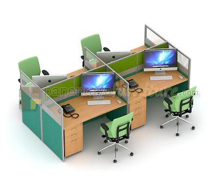 Panen Raya Furniture WORKSTATION UNO KONFIGURATION 2 SLIM SERIES