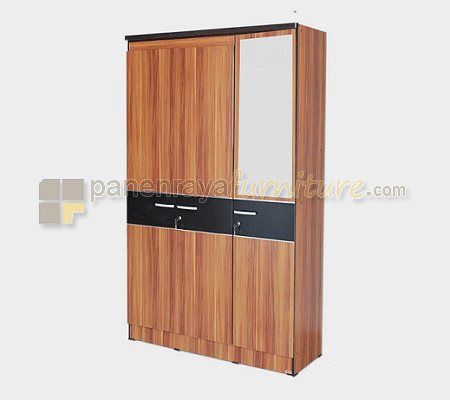 Panen Raya Lemari Pakaian 3 Pintu Cermin Lunar LPT 312 Frency 120x42x180