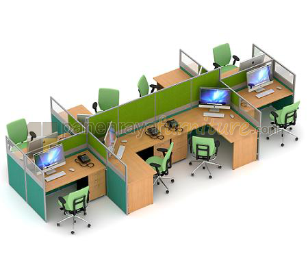 Panen Raya Furniture WORKSTATION UNO KONFIGURATION 7 SLIM SERIES