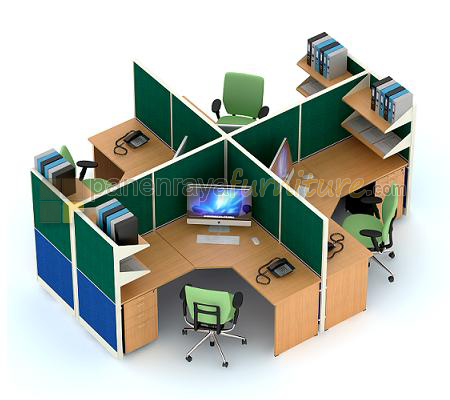 Panen Raya Furniture WORKSTATION UNO KONFIGURATION 9 PREMIUM SERIES