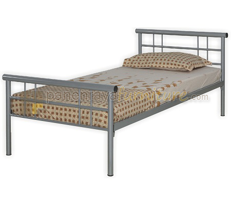 Panen Raya Furniture Ranjang Tunggal Kaki Besi Expo M SB 01 Hitam/Silver/Violet 209x102x86