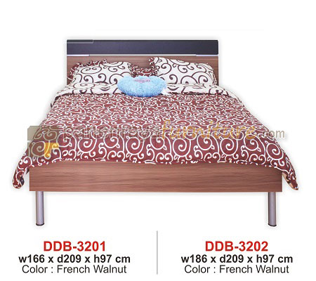 Panen Raya Ranjang Tanpa Kasur Expo DDB 3202 French Walnut 186x209x97