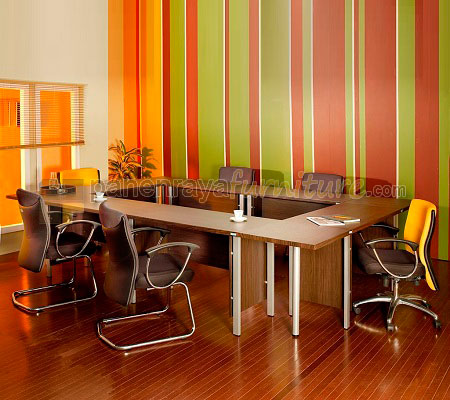 Panen Raya Furniture Meja Meeting Persegi Orbitrend Brown 360x240x75