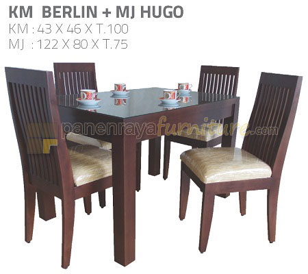 Panen Raya Furniture Meja Makan 4 Kursi Hugo Set KM Berlin
