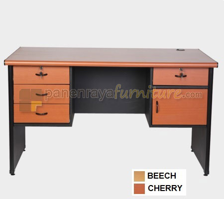 Panen Raya MEJA KANTOR LUNAR LMK 1475 L13 CHERRY 140x75