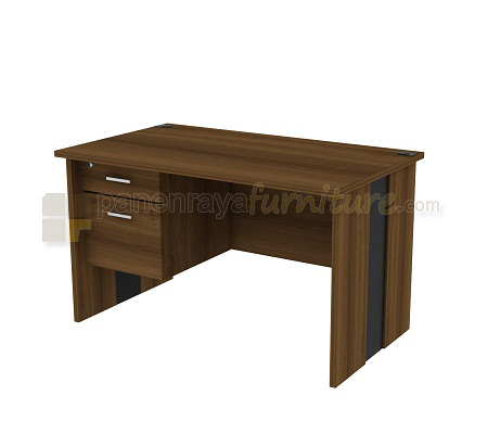 Panen Raya Furniture Meja Kantor 160Cm & 2 Laci (Teakwood)