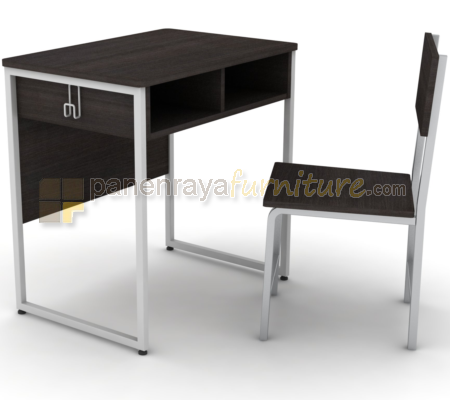 Panen Raya Furniture Meja dan Kursi Sekolah Expo MSD 5131 dan MSR 5132 Dark Oak-Silver