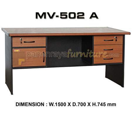 Panen Raya MEJA KANTOR VIP MV 502 A Teakwood 150x70