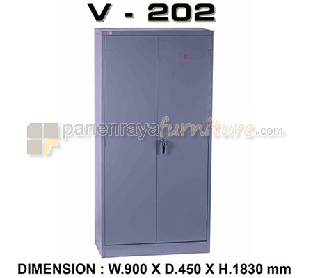 Panen Raya Lemari Arsip Besi VIP V 202 Grey 90x45x183