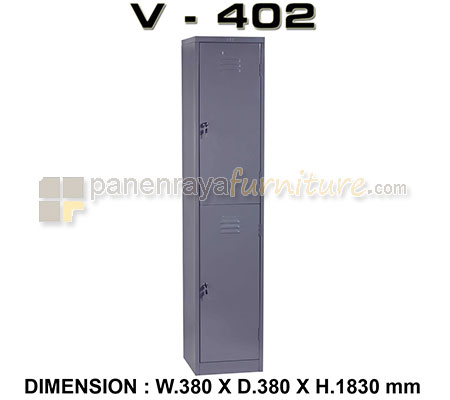Panen Raya Furniture Locker Besi VIP V 402 Grey 38x38x183