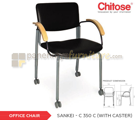 Panen Raya Furniture KURSI KANTOR CHITOSE SANKEI C 350 C (With Caster)