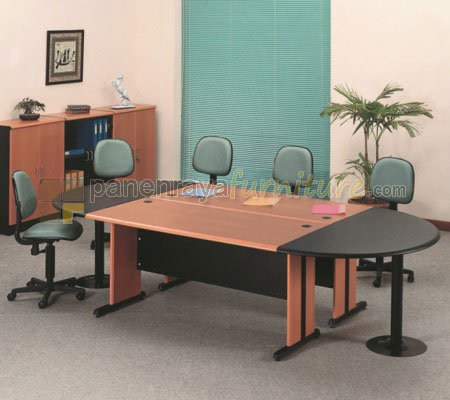 Panen Raya Meja Meeting Oval UNO UOD 4056 dan UJT 4857 Cherry 308x148x75