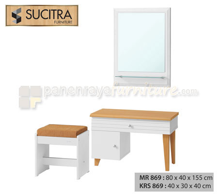 Panen Raya Furniture Meja Rias Sucitra MR 869 Putih Beech