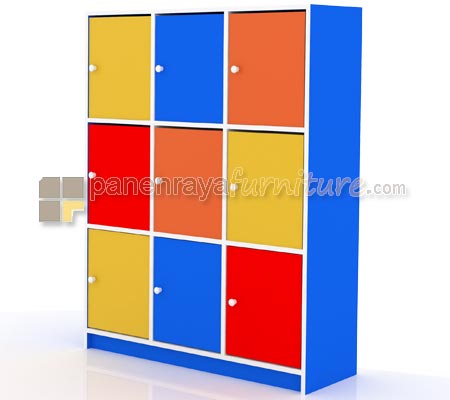 Panen Raya Furniture Rak 9 Pintu Expo MBC 5135 Biru 93x30x120