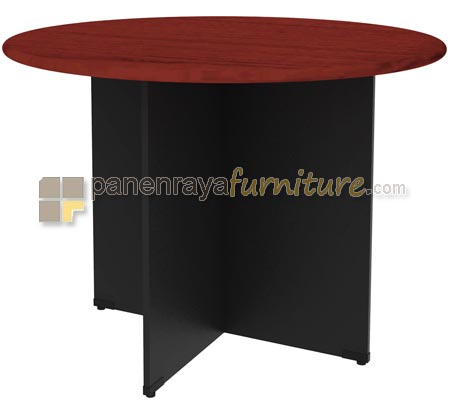 Panen Raya Furniture Meja Meeting Bundar Expo MP 100R Mahogani 100x75