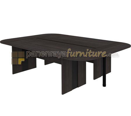 Panen Raya Meja Meeting Persegi Expo 10 Orang Dark Oak 260x185x75