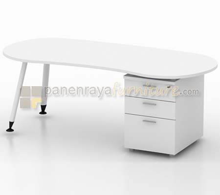 Panen Raya Furniture Meja Kantor Executive Modera OPS 2090 R Putih 200x90x75