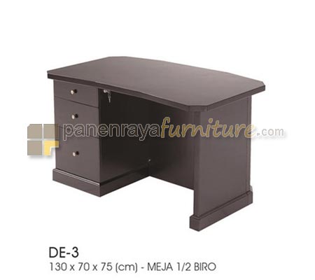 Panen Raya Furniture MEJA KANTOR INDACHI DE 3 Dark Mahony 130x70