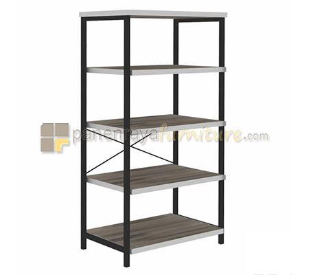 Panen Raya Furniture Rak Buku Expo BC 4532.7 Stripline-Black 60x38x117