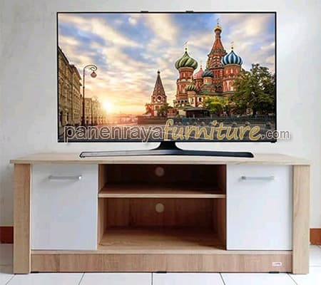 Panen Raya MEJA TV LUNAR LVR 122 OAK MUDA 133 x 40 x 50