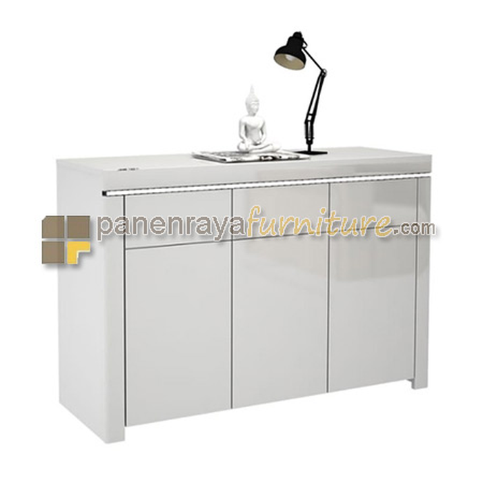 Panen Raya CREDENZA MELODY ATLANTIC LARGE SIDEBOARD WHITE GLOSSY)