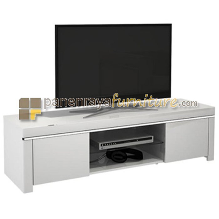 Panen Raya MELODY TV STAND ATLANTIC 2D MEJA TV TANPA TV (WHITE GLOSSY)