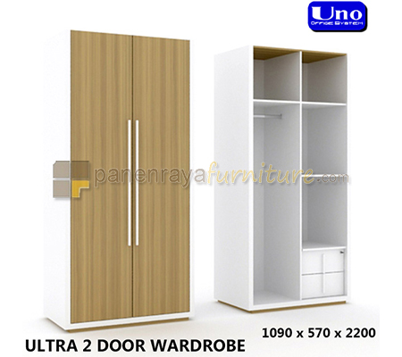 Panen Raya UNO LEMARI PAKAIAN 2 PINTU ULTRA MAPLE WHITE