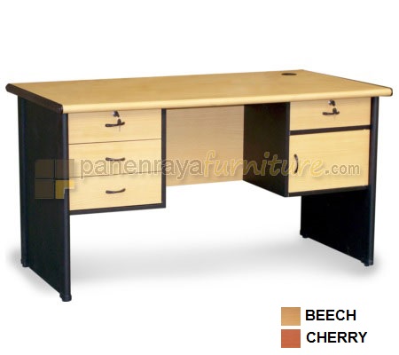 Panen Raya Furniture MEJA KANTOR LUNAR LMK 1675 L13 Beech 160x75