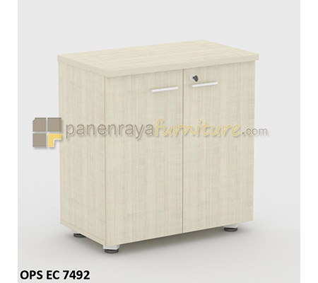 Panen Raya Furniture Lemari Arsip Rendah Modera OPS EC 7492 Pure Teak 70x41x75