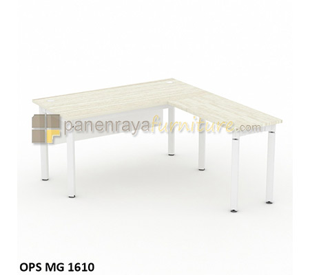 Panen Raya Furniture Meja Kantor Modera OPS MG 1610 Pure Teak 160x170