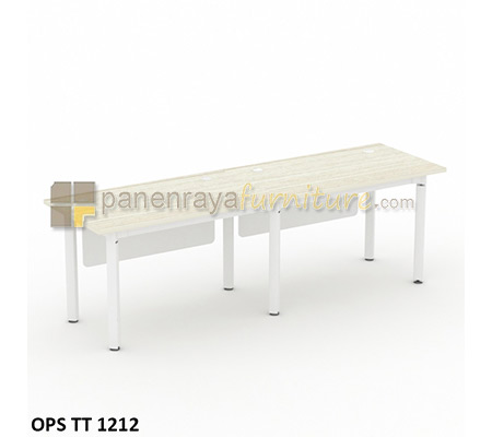 Panen Raya Furniture Workstation Staff 2 Seater Modera OPS TT 1212 Pure Teak 240x70x75
