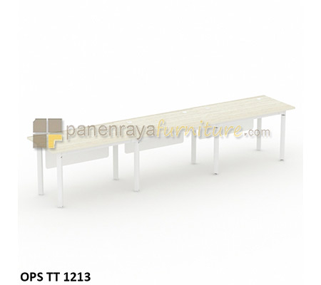 Panen Raya Furniture Workstation Staff 3 Seater Modera OPS TT 1213 Pure Teak 360x70x75