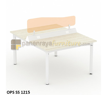 Panen Raya Furniture Workstation Staff 2 Seater Modera OPS SS 1215 Pure Teak 120x155x84