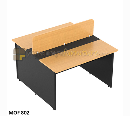 Panen Raya Furniture Workstation Staff 2 Seater Modera MOF 802 Beech 80x129x75