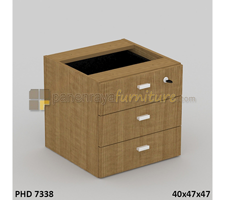 Panen Raya Furniture Laci Gantung Modera PHD 7338 Classic Walnut 40x47x47