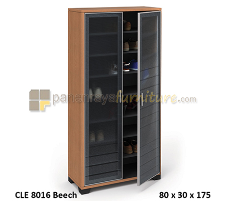 Panen Raya LEMARI SEPATU MODERA CLE 8016 Beech 80x35x175