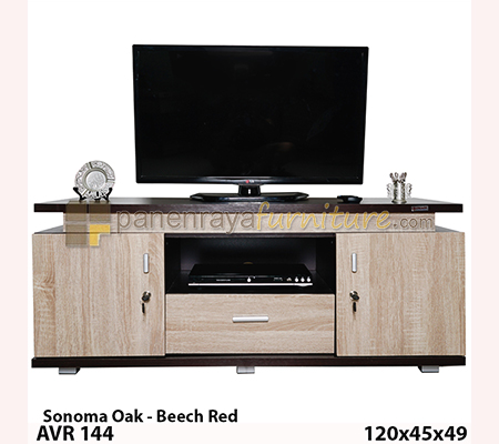Panen Raya RAK TV / MEJA TV AVR GRACE 144 SONOMA OAK - BEECH RED 120x45