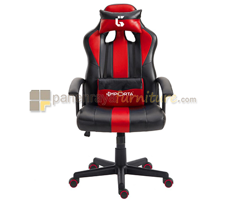 Panen Raya Furniture KURSI GAMING 2021 IMPORTA IGC MVP (BLACK-RED)
