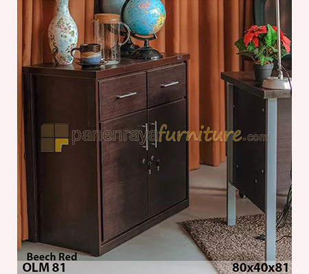 Panen Raya RAK TV / MEJA TV / CREDENZA GRACE OLM 81 BEECH RED 80x40