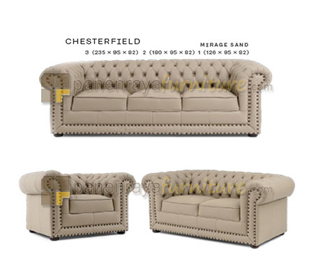 Panen Raya Furniture Morres Sofa 321 Chesterfield Wash