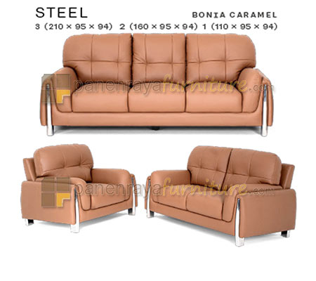 Panen Raya Furniture Morres Sofa 321 Steel