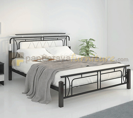 Panen Raya Ranjang Besi Siantano Hedy 160x200 Hitam