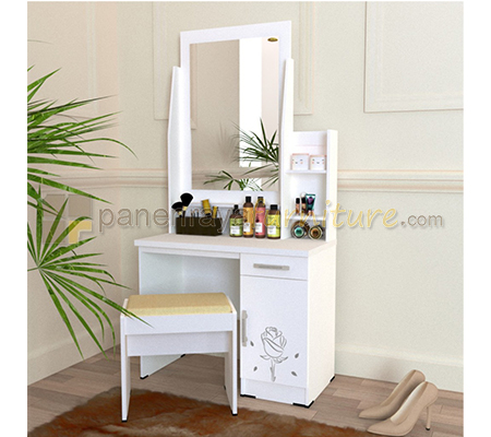 Panen Raya Meja Rias Romaro MR 03 White 80x40x156