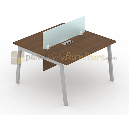 Panen Raya Furniture Meja Kantor UNO UOD 8011 Walnut 120x120x75 2 Staff