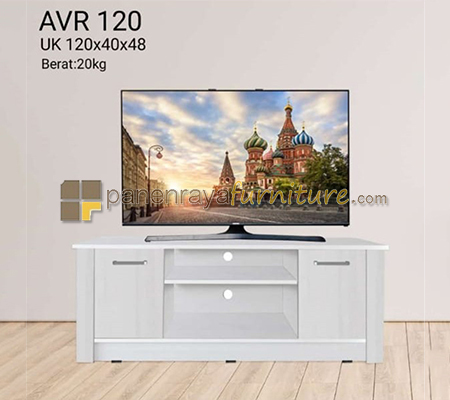 Panen Raya Meja TV Lunar AVR 120 Sonoma White 120x40x48