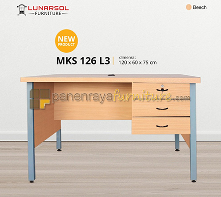 Panen Raya Furniture Meja Kantor Lunar MKS 126 L3 120x60x75