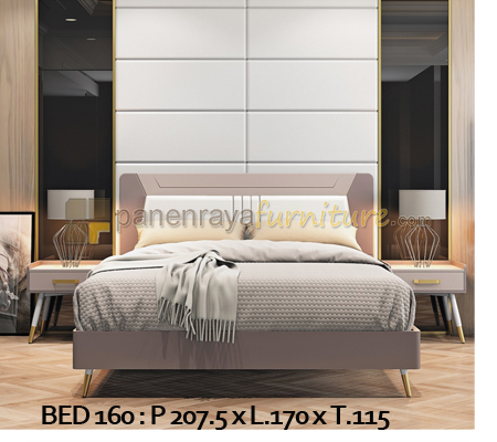 Panen Raya Ranjang Siantano Volare 160x200 Colt Beige-Pastel Grey