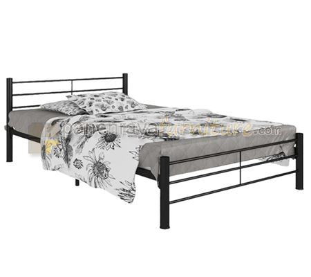 Panen Raya Ranjang Besi Orbitrend Revo S Black 120x200