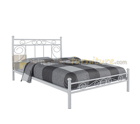 Panen Raya Ranjang Besi Orbitrend Vicenza White 120x200