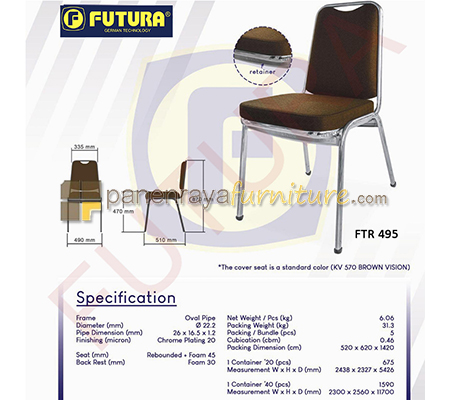 Panen Raya Furniture Kursi Susun Futura FTR 495 Chrome